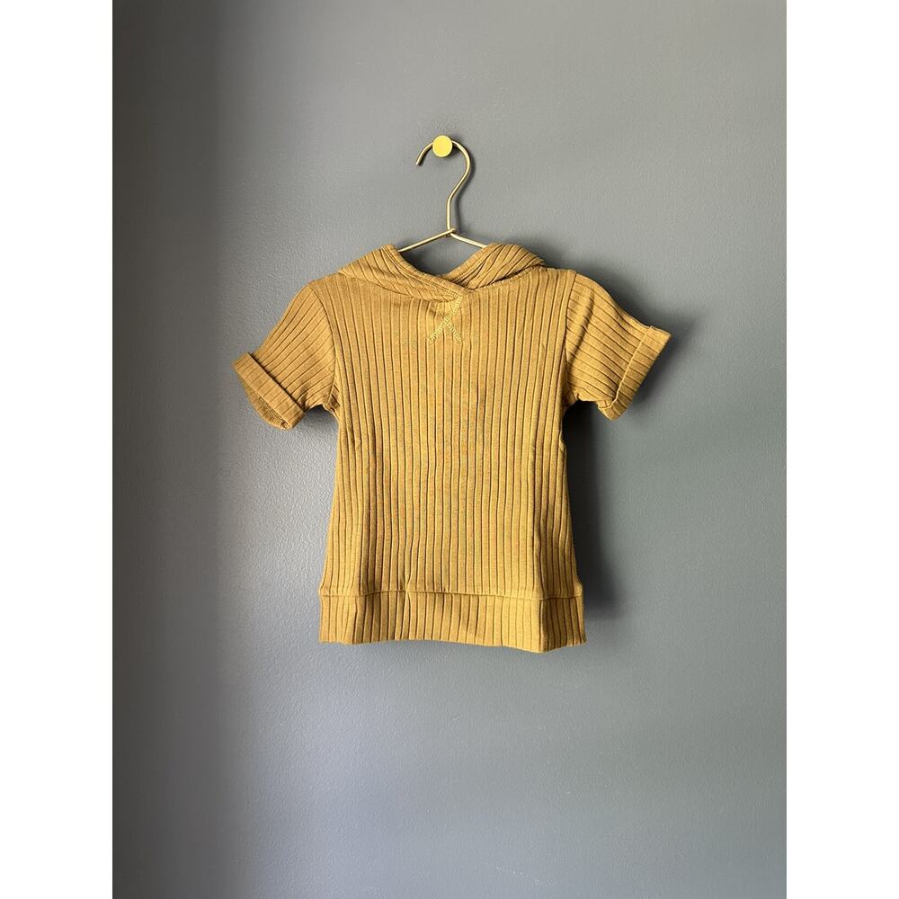 NEW Kate‎ Quinn Ribbed Short Sleeve Hoodie